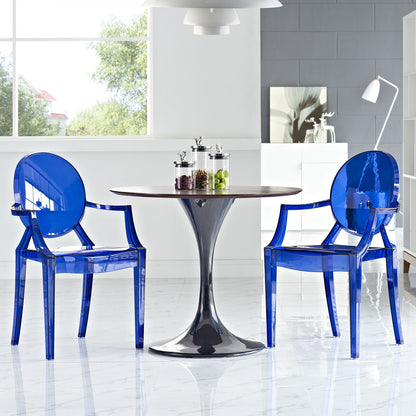 Casper Dining Armchairs Set of 2, Blue Plastic