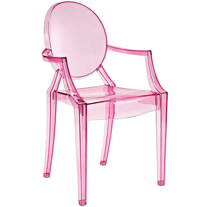 Casper Dining Armchairs Set of 2, Pink, Plastic 13063