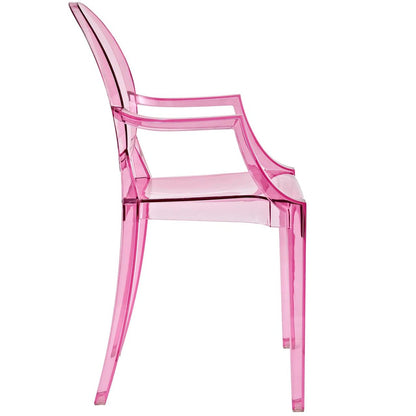 Casper Dining Armchairs Set of 2, Pink, Plastic 13063