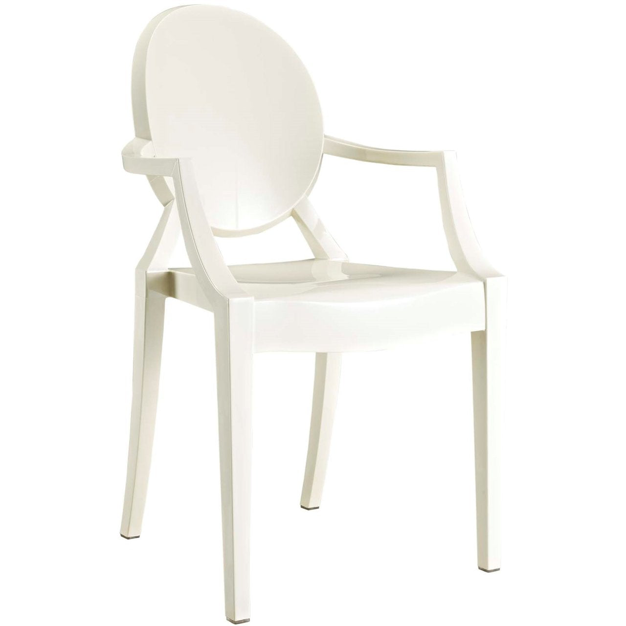 Casper Dining Armchairs Set of 2, White, Plastic 13064