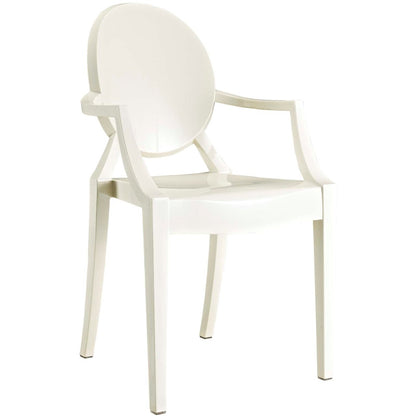 Casper Dining Armchairs Set of 2, White, Plastic 13064