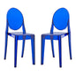 Casper Dining Chairs (Set of Two), Blue, Plastic
