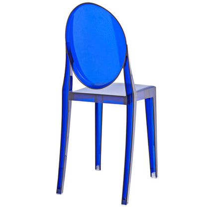 Casper Dining Chairs (Set of Two), Blue, Plastic
