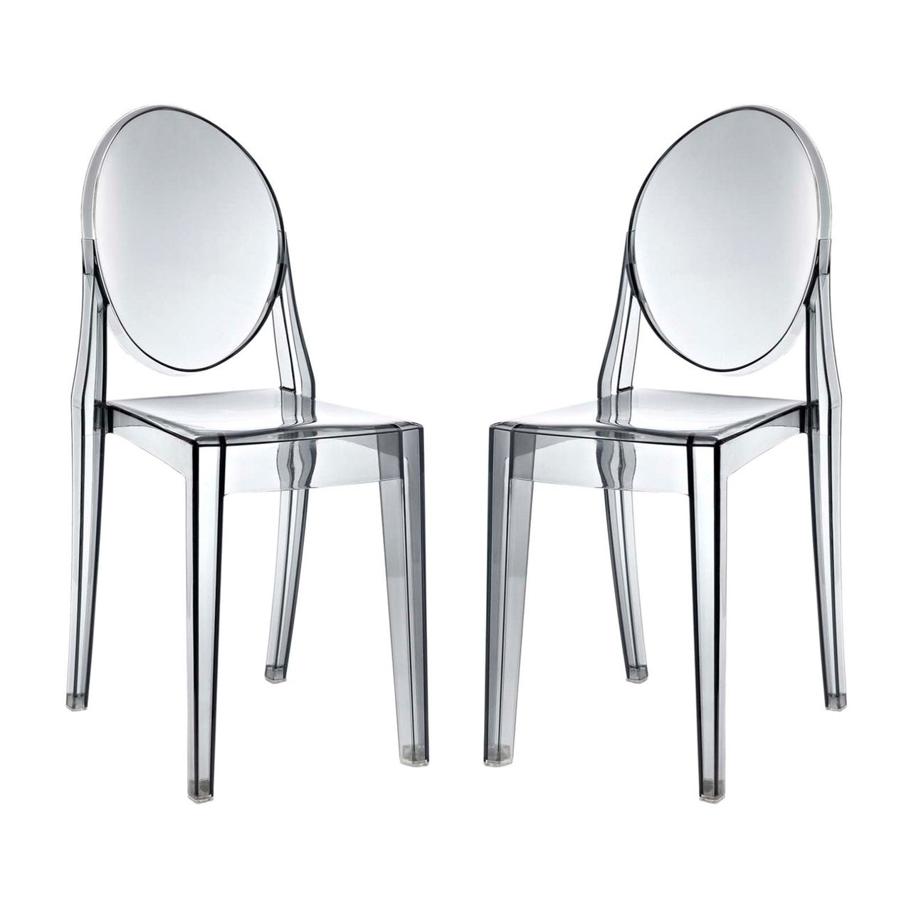 Casper Dining Chairs Set of 2, Grey, Plastic 13066
