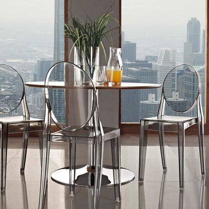 Casper Dining Chairs Set of 2, Grey, Plastic 13066