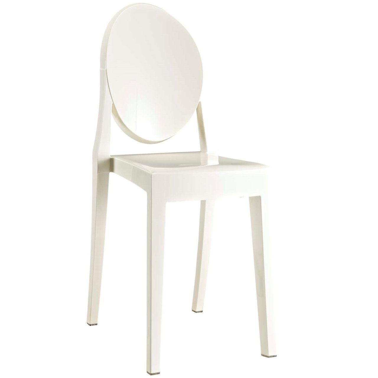 Casper Dining Chairs Set of 2, White, Plastic 13067