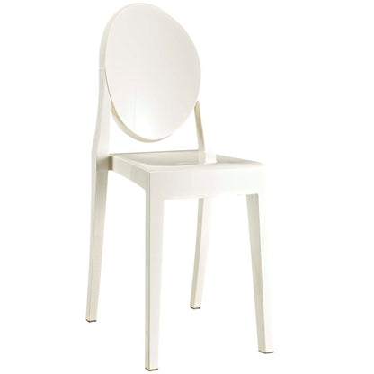 Casper Dining Chairs Set of 2, White, Plastic 13067