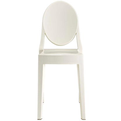 Casper Dining Chairs Set of 2, White, Plastic 13067