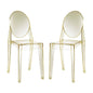 Casper Dining Chairs Set of 2, Yellow, Plastic 13068