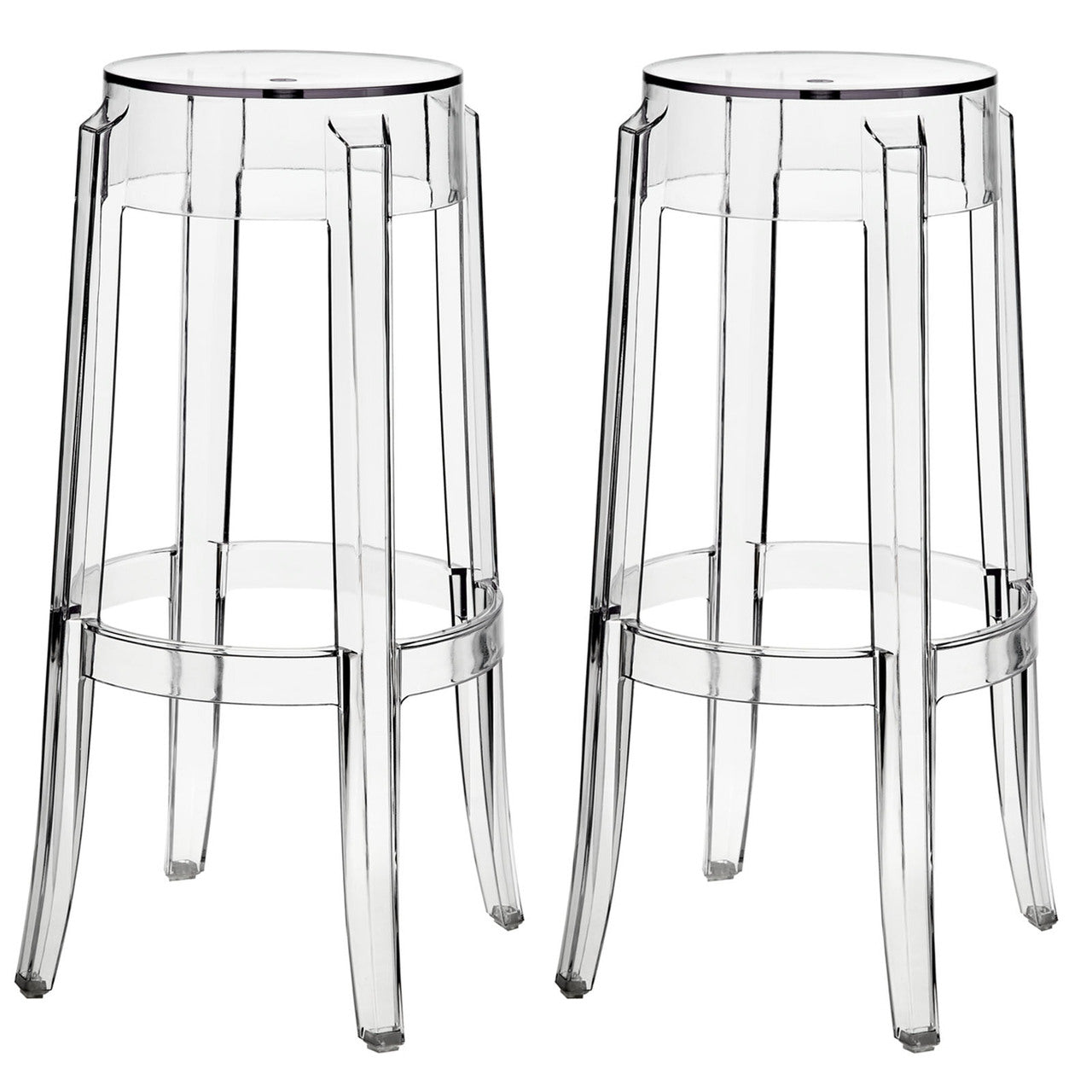 Casper Bar Stools Set of 2 in Clear