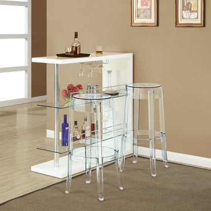 Casper Bar Stools Set of 2 in Clear