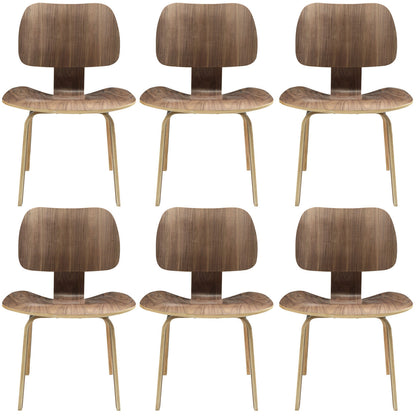 Fathom Dining Chairs Set of 6 in Walnut