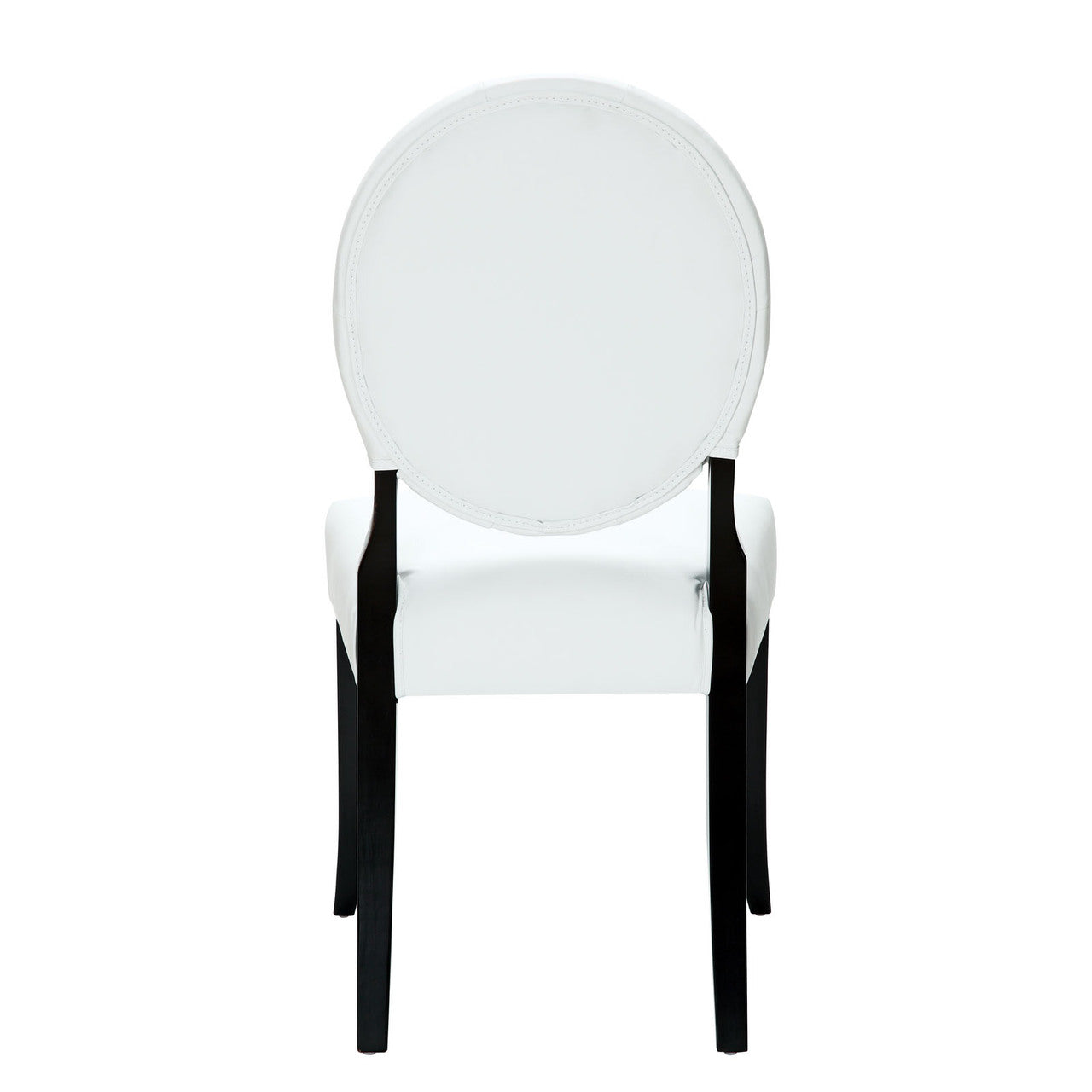 Button Dining Chairs Set of 2 in White