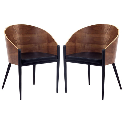 Cooper Dining Chairs Set of 2 in Walnut