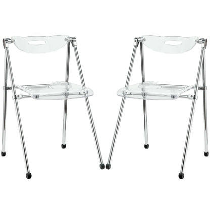 Telescope 2 Piece Dining Chairs in Clear