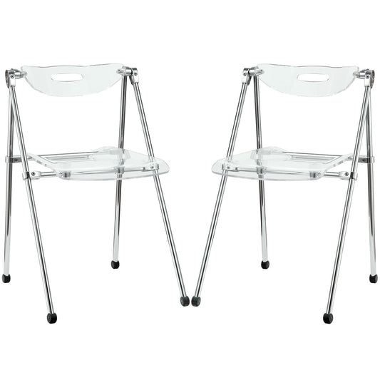 Telescope 2 Piece Dining Chairs in Clear