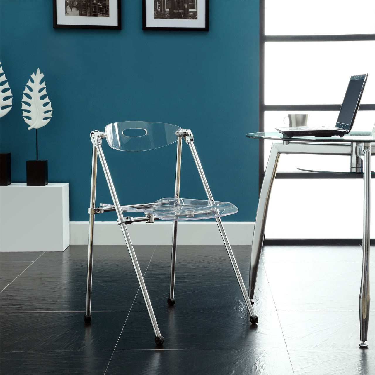 Telescope 2 Piece Dining Chairs in Clear