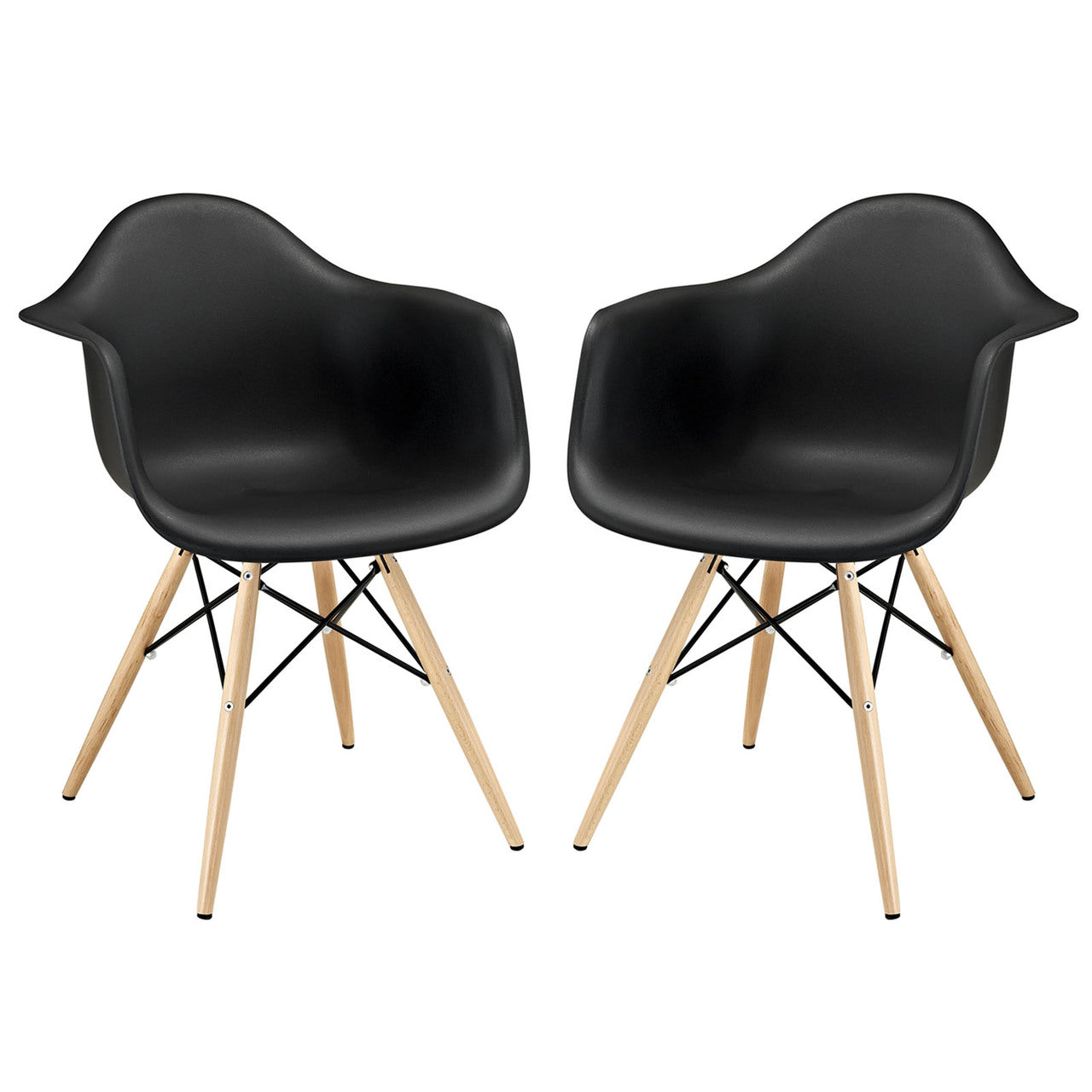 Pyramid Dining Armchair Set of 2 in Black