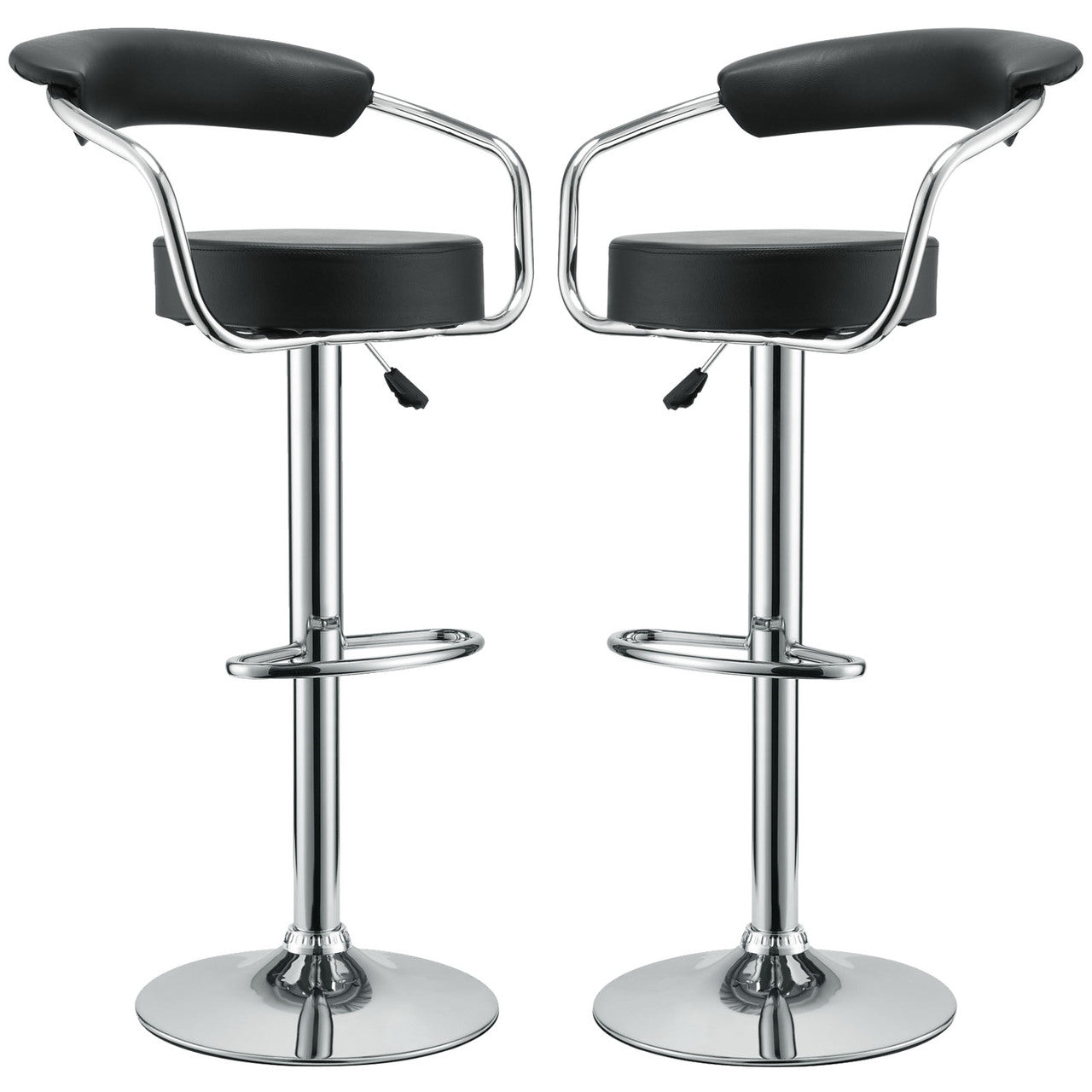 Diner Bar Stools Set of 2 in Black