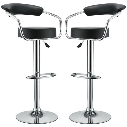 Diner Bar Stools Set of 2 in Black