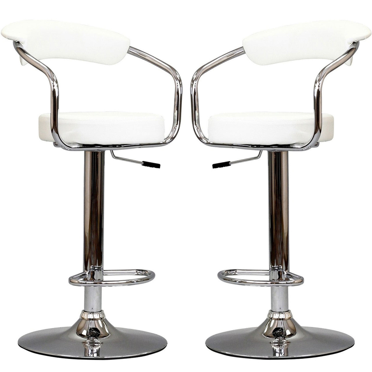 Diner Bar Stools Set of 2 in White