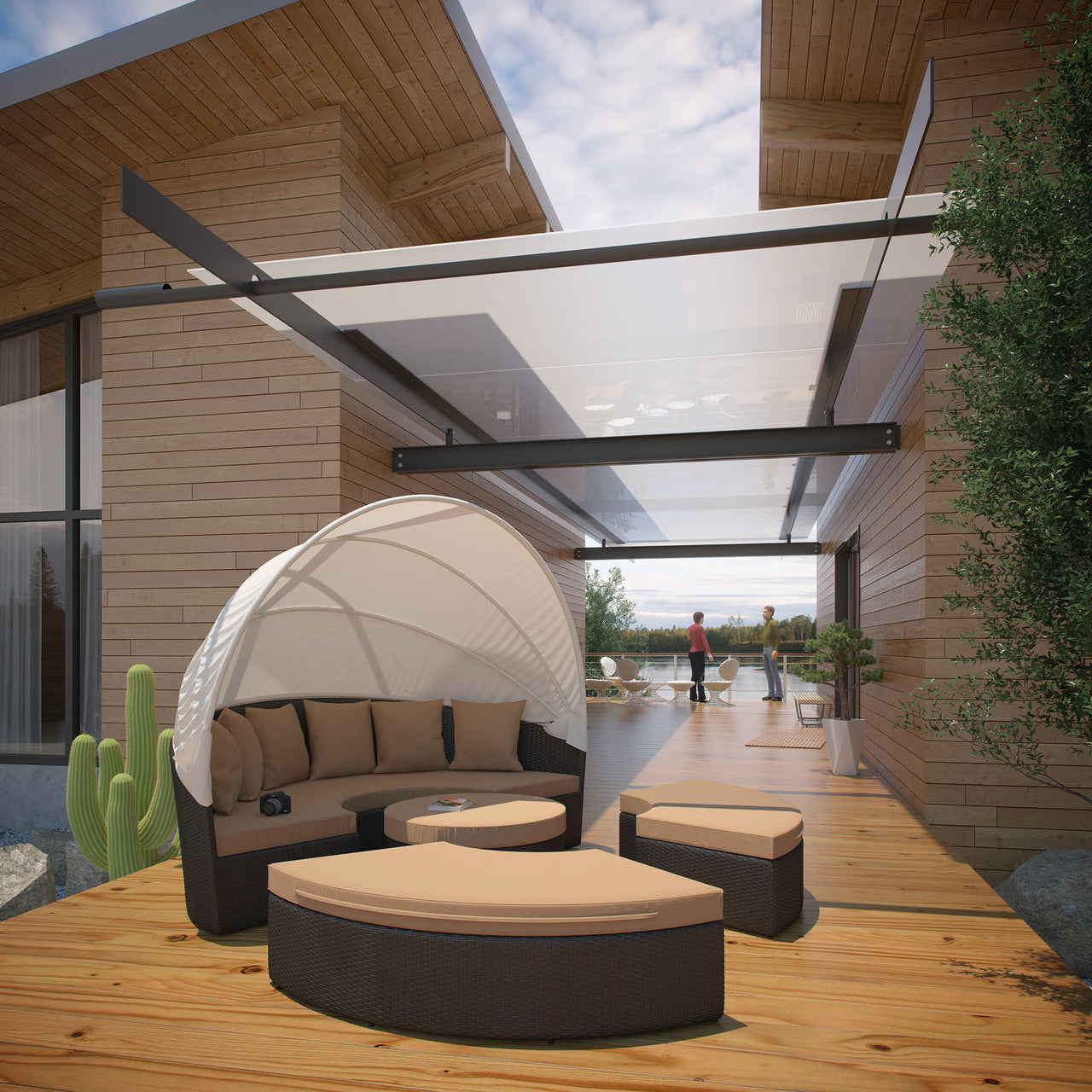 Quest Canopy Daybed in Espresso Mocha