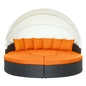 Quest Canopy Daybed in Espresso Orange