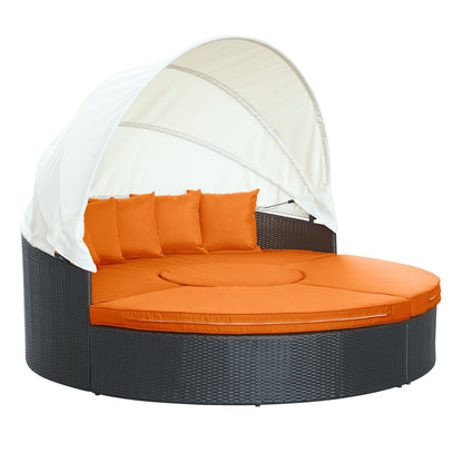 Quest Canopy Daybed in Espresso Orange
