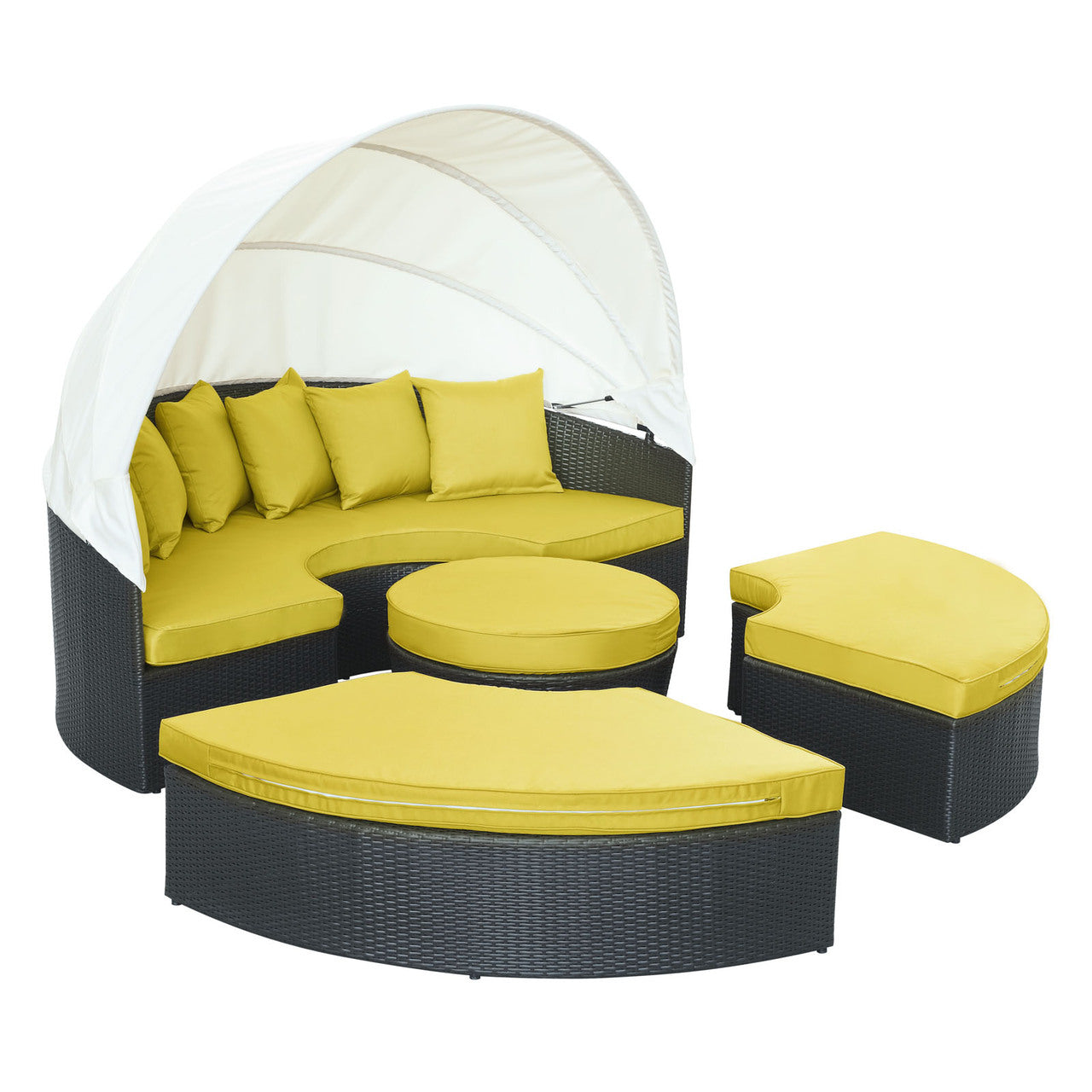 Quest Canopy Daybed in Espresso Peridot