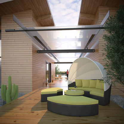 Quest Canopy Daybed in Espresso Peridot