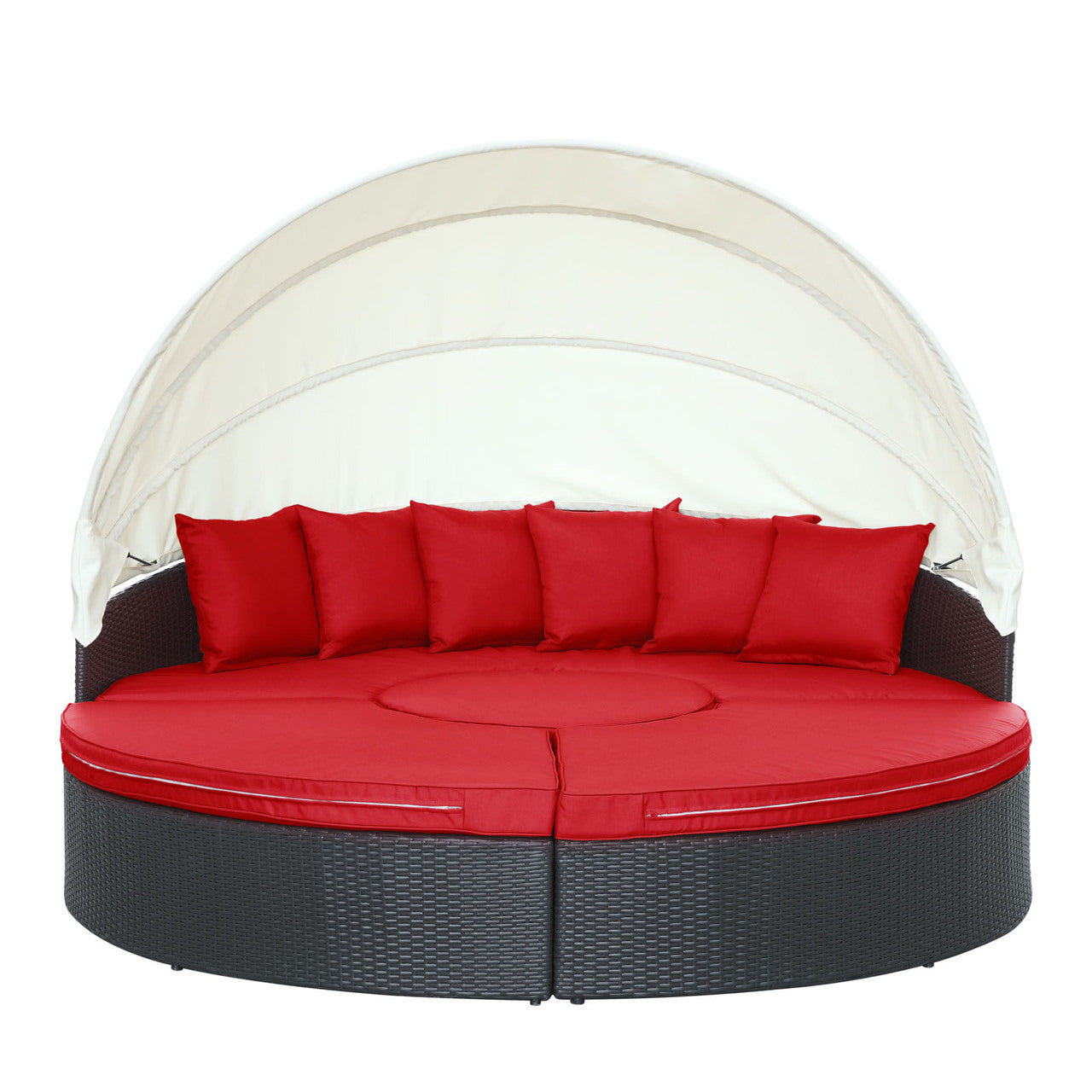 Quest Canopy Daybed in Espresso Red