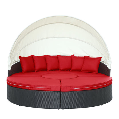 Quest Canopy Daybed in Espresso Red