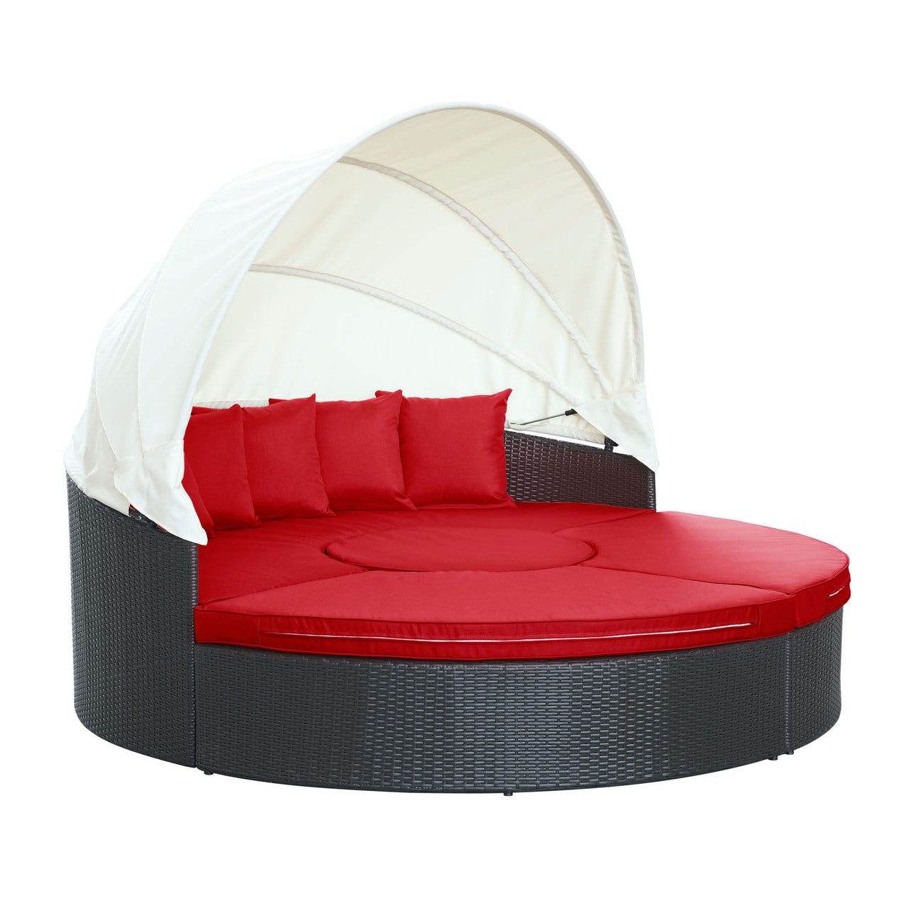 Quest Canopy Daybed in Espresso Red