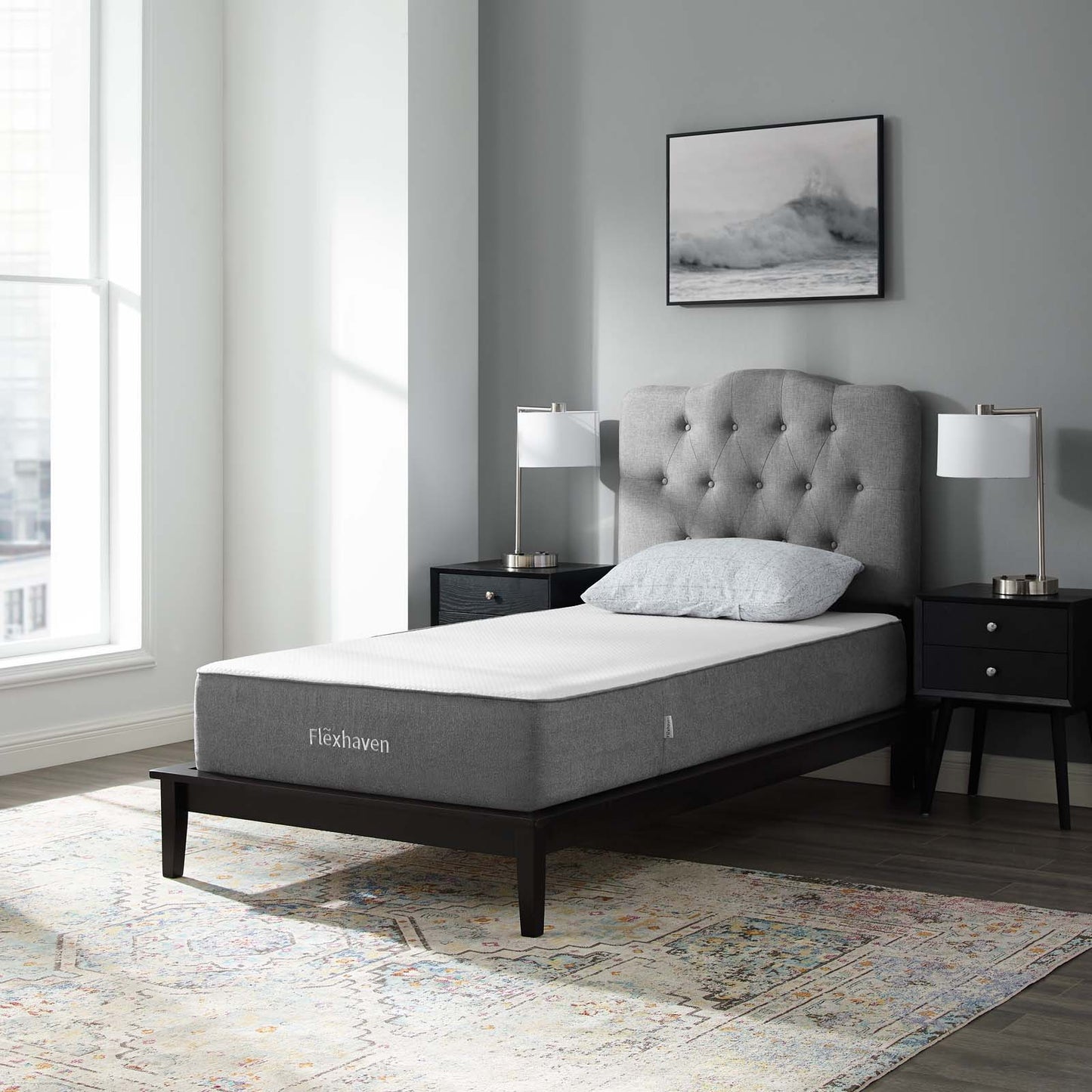Flexhaven 10" Twin Memory Mattress, White, 21256