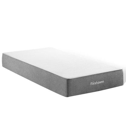 Flexhaven 10" Twin Memory Mattress, White, 21256