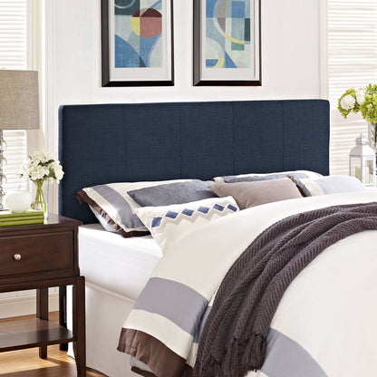 Oliver Queen Size Fabric Headboard, Blue, Fabric