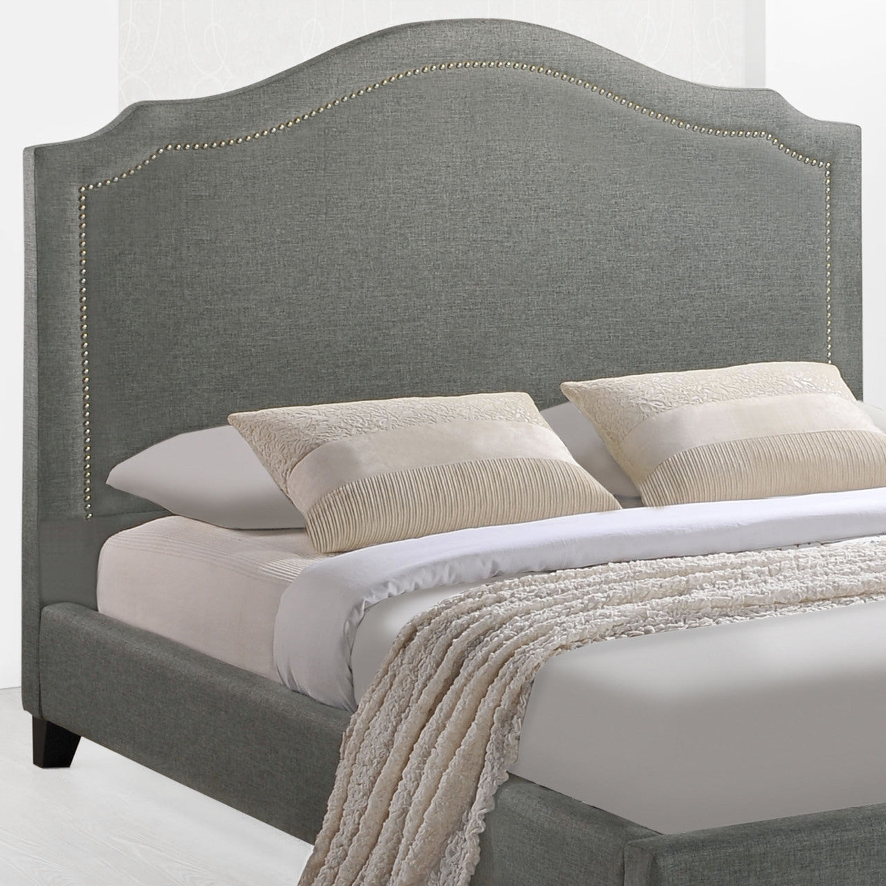 Charlotte Queen Bed Frame in Gray