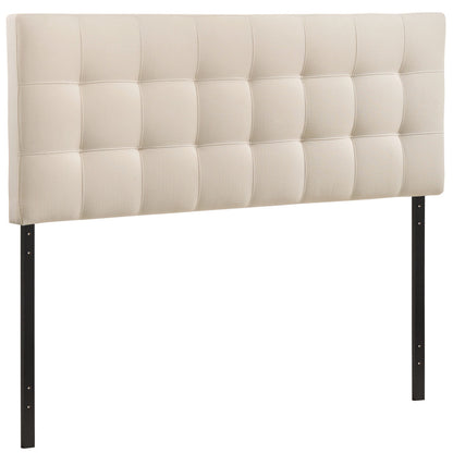 Lily King Fabric Headboard, Ivory Fabric