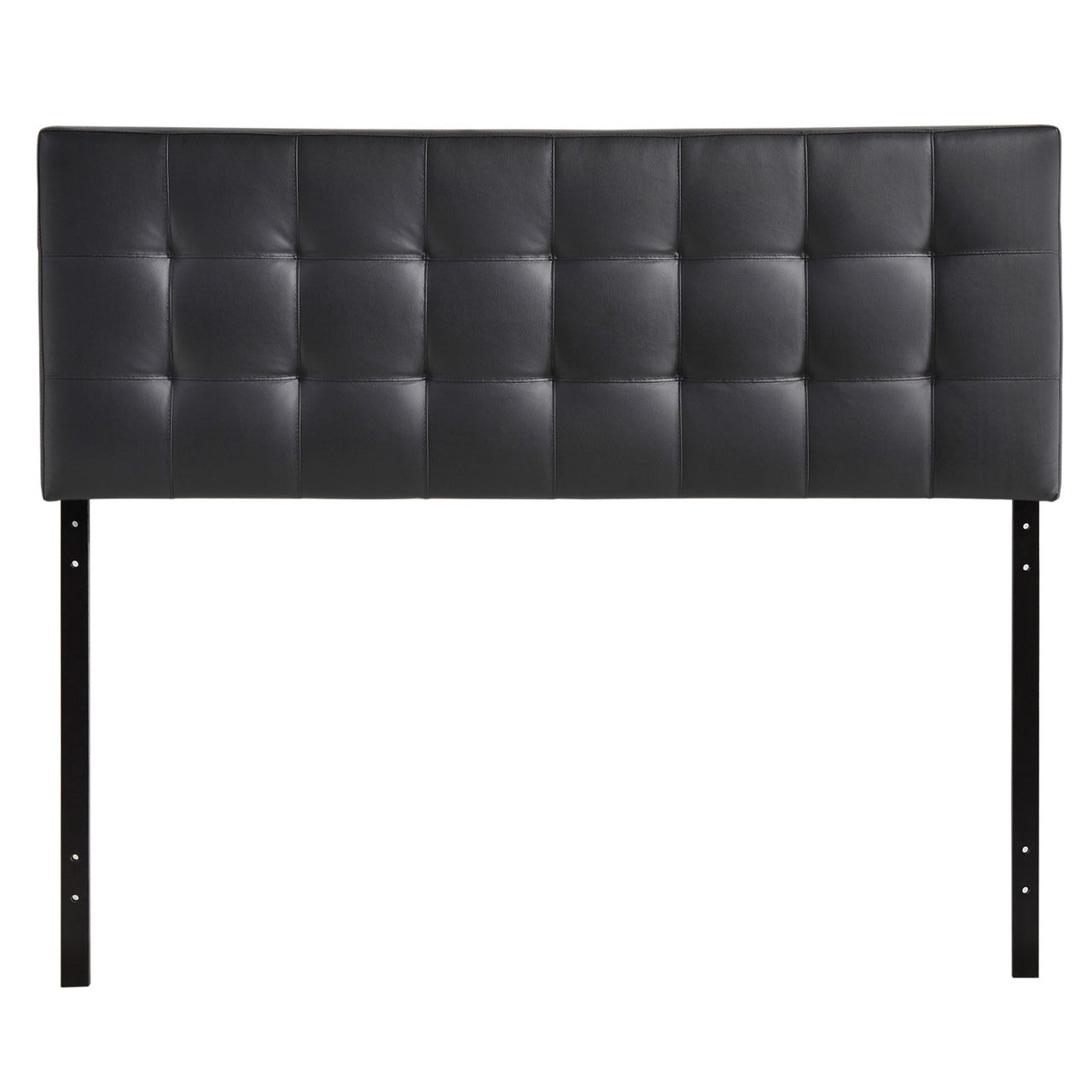 Lily King Vinyl Headboard, Black Faux Leather