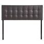 Lily King Vinyl Headboard, Brown Faux Leather