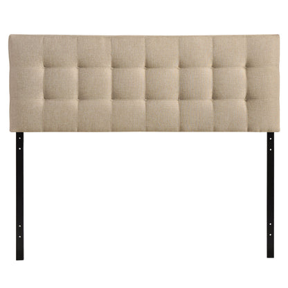 Lily Full Fabric Headboard, Beige Fabric