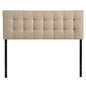 Lily Full Fabric Headboard, Beige Fabric