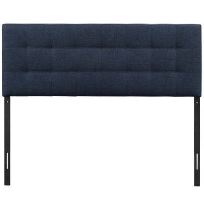 Lily Full Size Fabric Headboard, Blue, Fabric