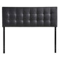 Lily Full Vinyl Headboard, Black Faux Leather