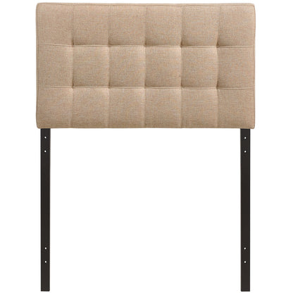 Lily Twin Fabric Headboard, Beige Fabric