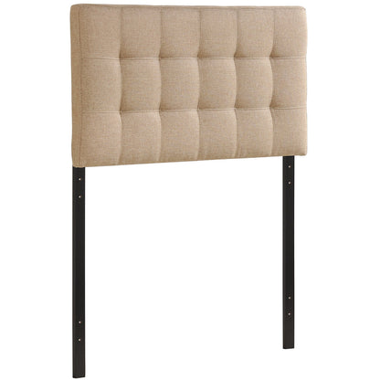 Lily Twin Fabric Headboard, Beige Fabric