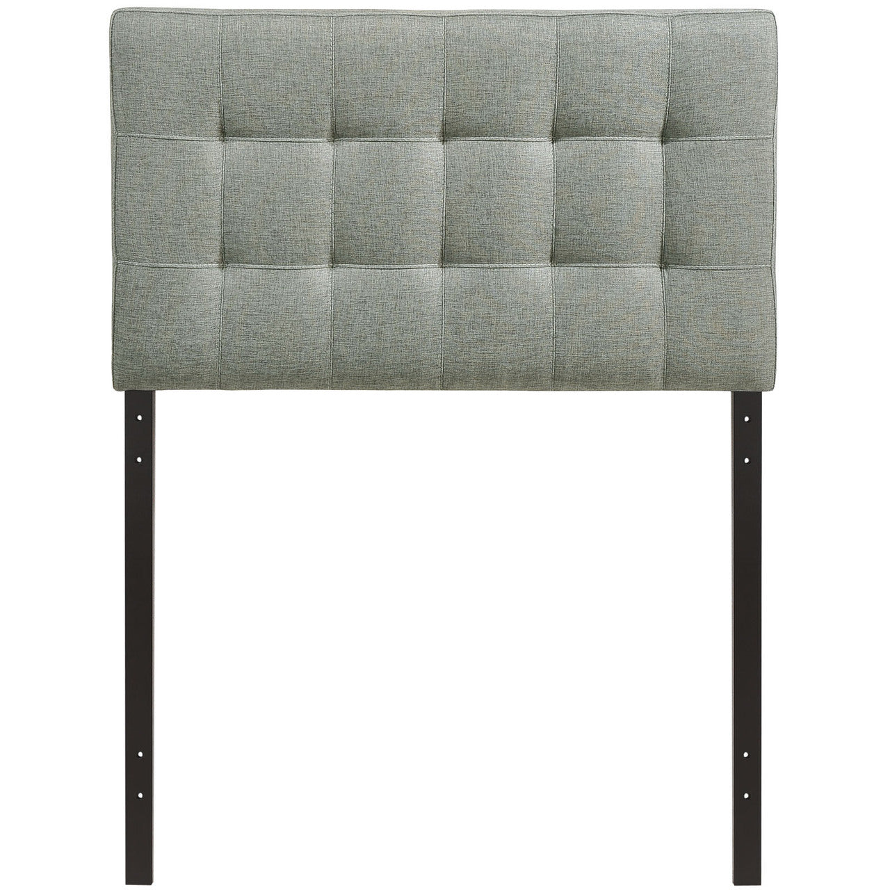 Lily Twin Fabric Headboard, Grey Fabric