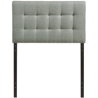 Lily Twin Fabric Headboard, Grey Fabric