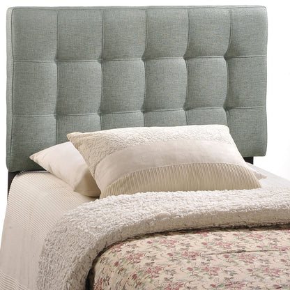 Lily Twin Fabric Headboard, Grey Fabric