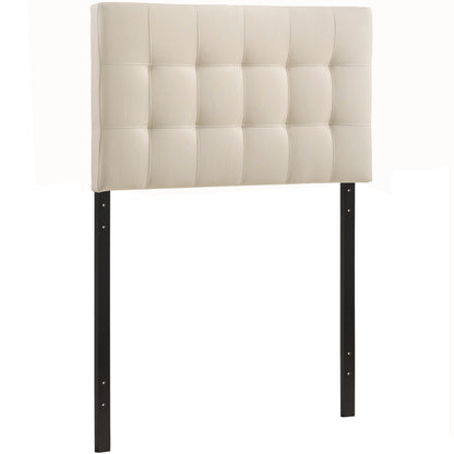 Lily Twin Fabric Headboard, Ivory Fabric